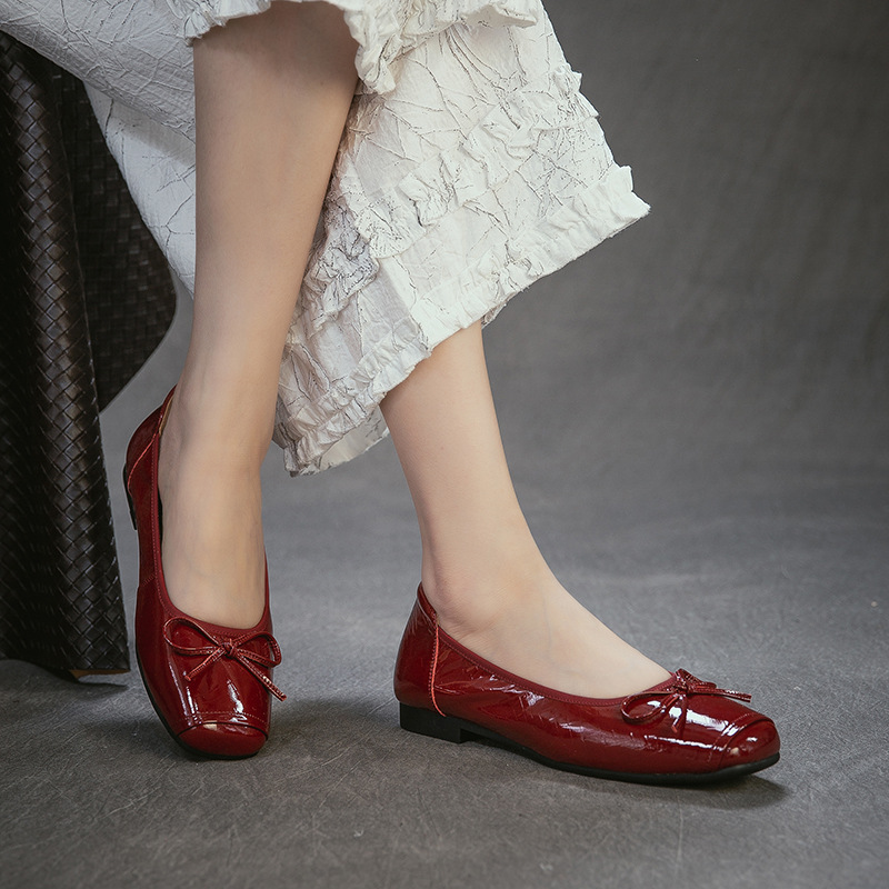 Women Shoes Japanese Brand - Sepatu Kulit Asli Ujung Bulat Hak