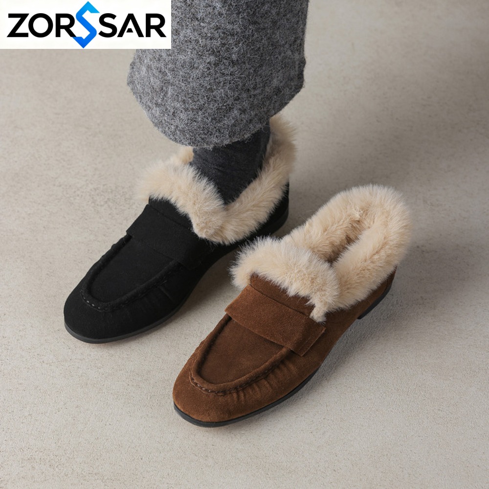 Women Shoes Japanese Brand - Sepatu Mocasin Bulu Mewah Wanita 2026