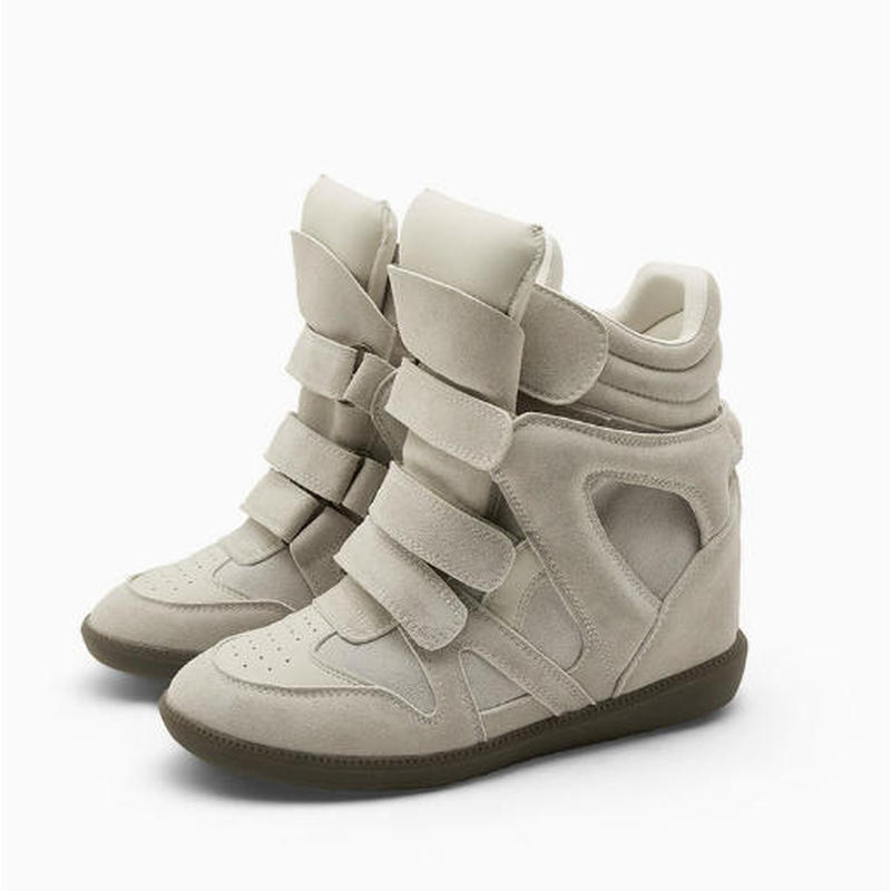 Women'S Shoes Com - Sepatu Sneakers Wanita High-Top dengan Wedge