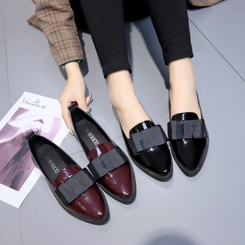 Sepatu Flat Berujung Runcing d - Women Shoes Loafers ulasan dan harga