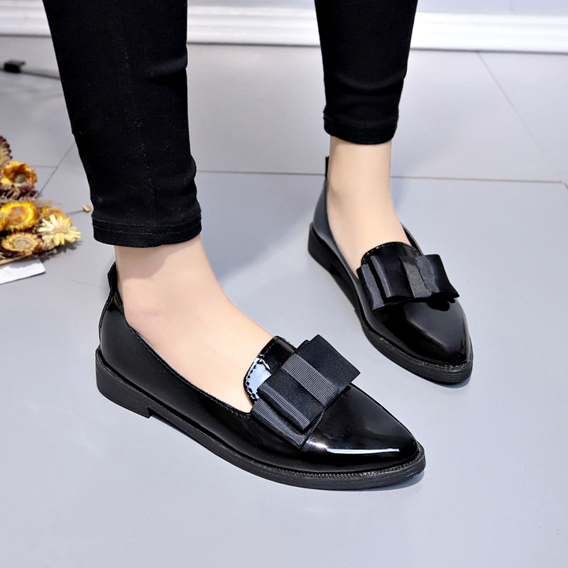 Sepatu Flat Berujung Runcing d - Women Shoes Loafers ulasan dan harga