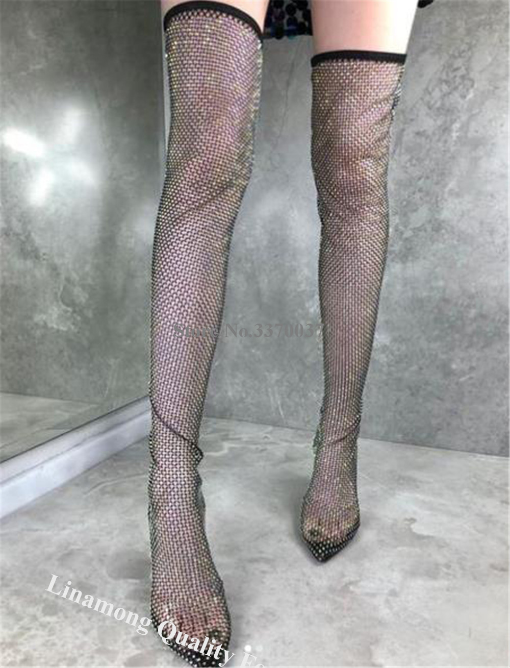 Sepatu Boots Panjang Linamong  - Sock Boot Women ulasan dan harga