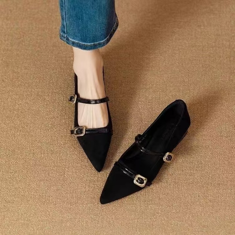 Sepatu Flat Wanita dengan Ujun - Leopard Print Heels ulasan dan harga