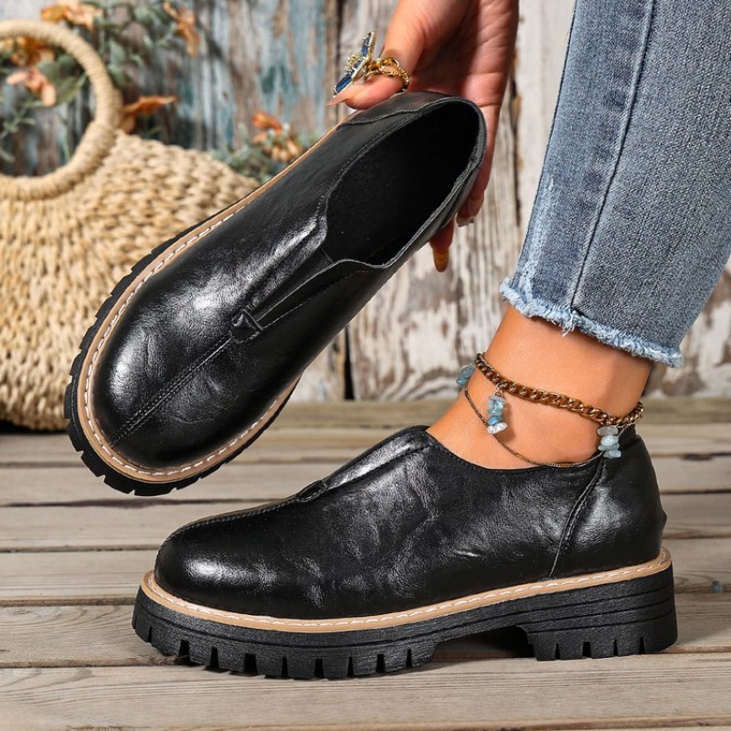 Sepatu Wanita Gaya Retro Inggr - Women Shoes Loafers ulasan dan harga