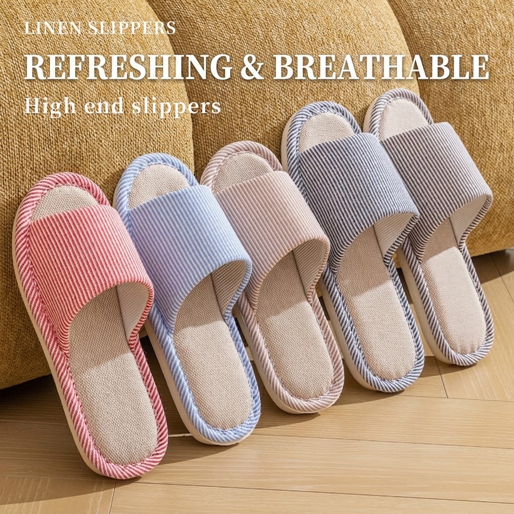Sandal Linen Rami Bernapas unt - Women'S Shoes To Men'S Size ulasan dan harga