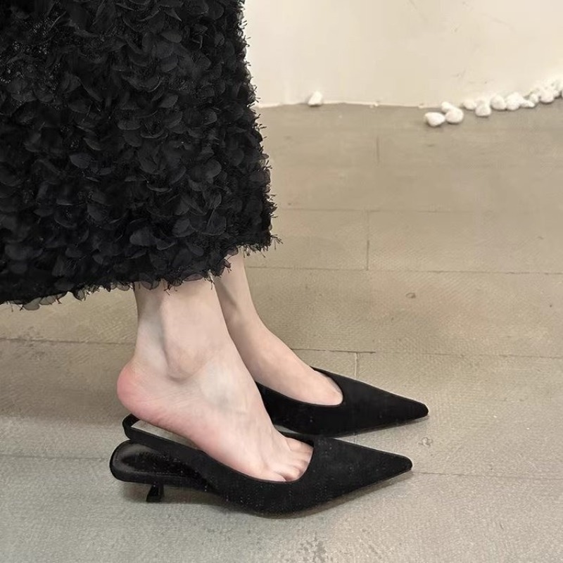 Sepatu Sandal Wanita Slip On M - Leopard Print Heels ulasan dan harga