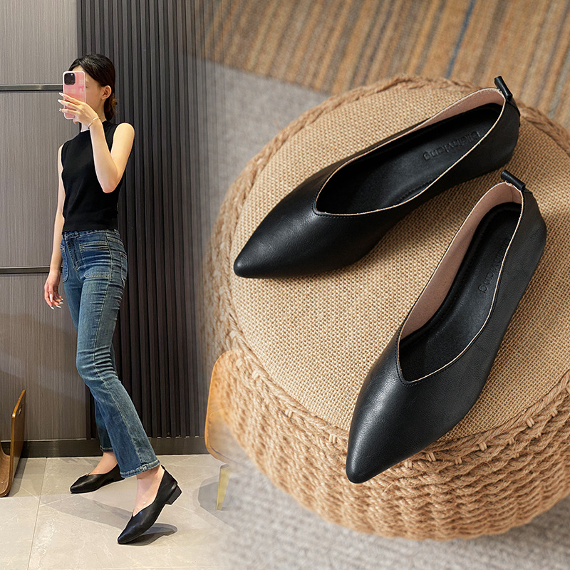 Sepatu Kerja Kulit Lembut Mode - Women'S Shoes For Work ulasan dan harga