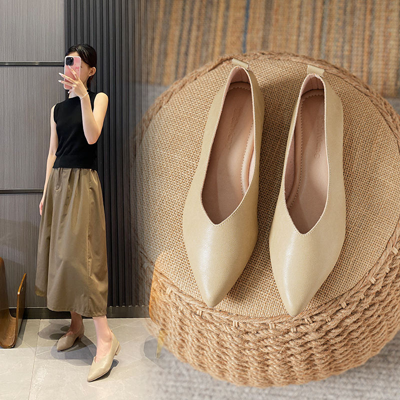 Sepatu Kerja Kulit Lembut Mode - Women'S Shoes For Work ulasan dan harga